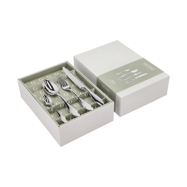 Antikoro príbor v striebornej farbe 16 ks Indra – Gense-image-2