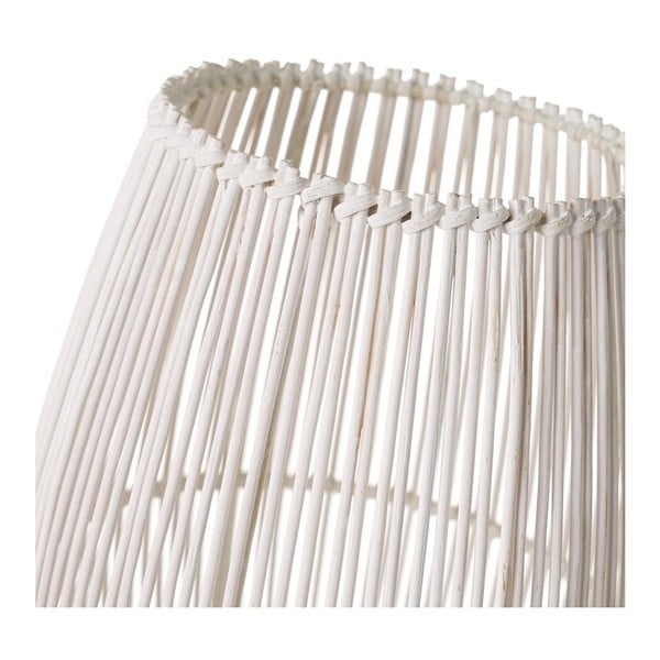 Biela bambusová stolová lampa s bambusovým tienidlom (výška  29 cm) – Casa Selección-image-2