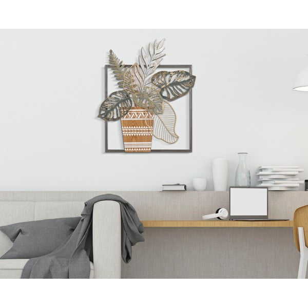 Kovová nástenná dekorácia 54x63 cm Vaso – Mauro Ferretti-image-1