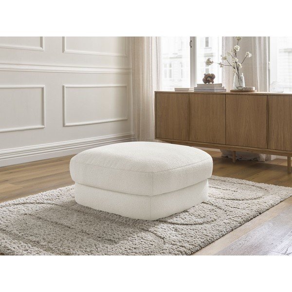 Biela podnožka z textílie buklé Leonore – Bobochic Paris-image-1