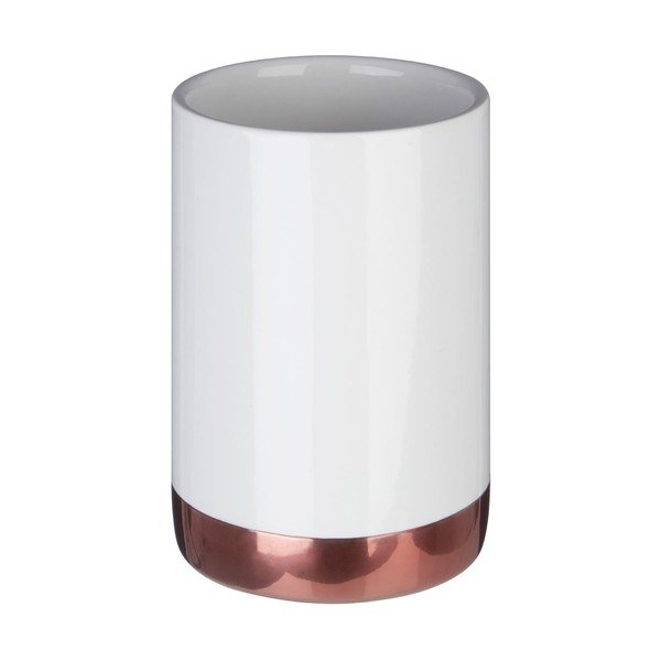 Biely pohárik na zubné kefky z kameniny Premier Housewares Delta, 260 ml-image-1