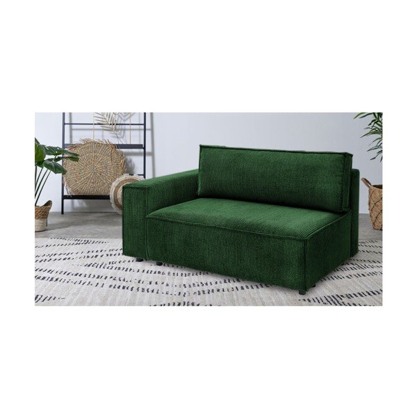 Zelený menčestrový modul pohovky (ľavý roh) Nihad modular – Bobochic Paris-image-1