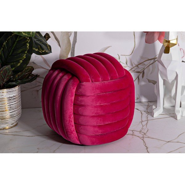 Ružový zamatový taburet Softy – Mauro Ferretti-image-1