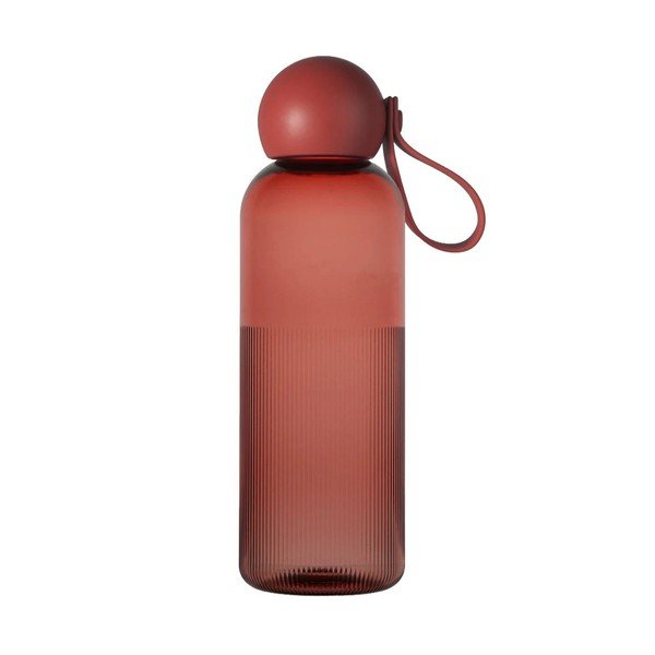 Vínovočervená cestovná fľaša z recyklovaného plastu 600 ml Ture – Sagaform