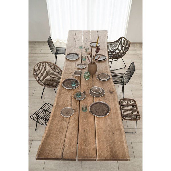 Ratanová stolička v čierno-prírodnej farbe Sokna – Villa Collection-image-1