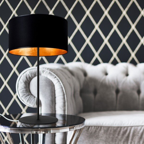 Čierno-zlatá stolová lampa Sotto Luce MIKA M 1T-image-1