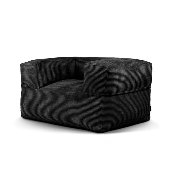 Čierny menčestrový sedací vak MooG – SLOWDOWN