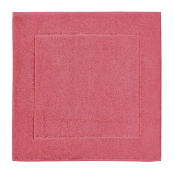 Ružová kúpeľňová predložka z egyptskej bavlny London Coral, 60 × 60 cm