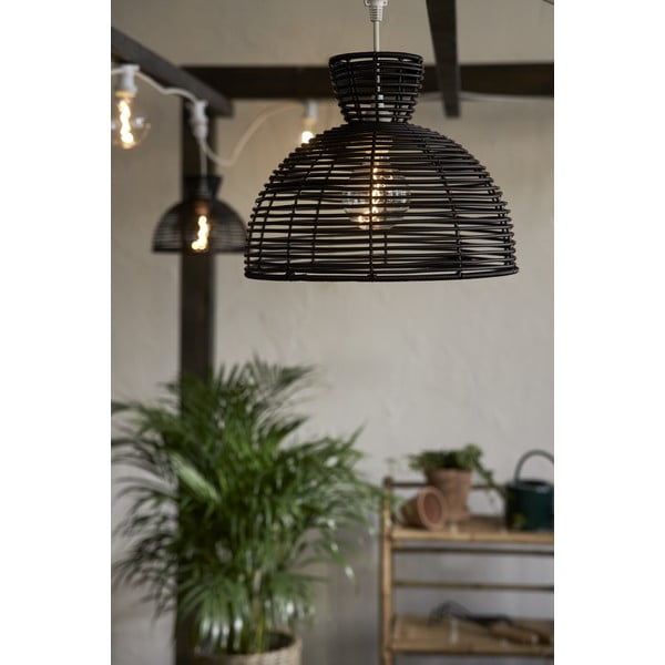 Čierne vonkajšie tienidlo pre stropné svietidlo Star Trading Runde, ø 37,5 cm-image-2