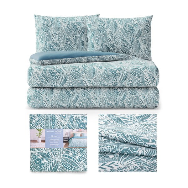 Zelené/modré bavlnené obliečky na dvojlôžko 200x200 cm Averi Mexica – Restilo-image-2