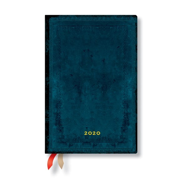Modrý diár na rok 2020 v tvrdej väzbe Paperblanks Calypso, 368 strán