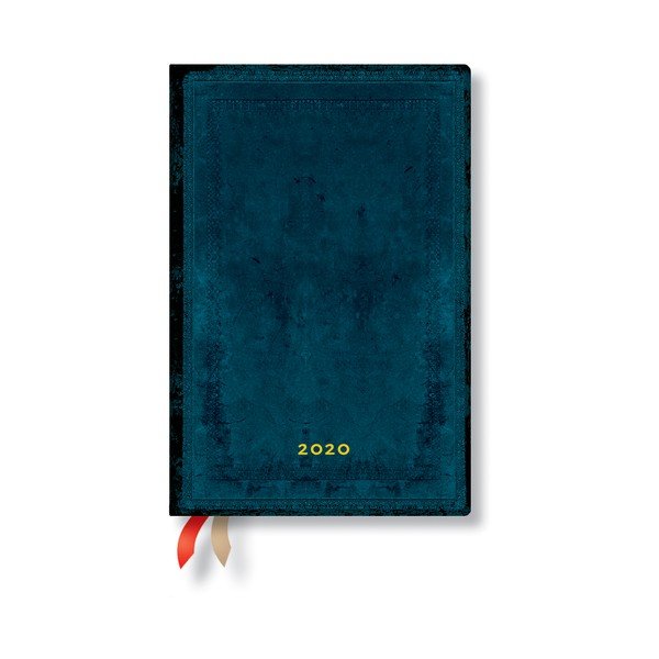 Modrý diár na rok 2020 v tvrdej väzbe Paperblanks Calypso, 368 strán