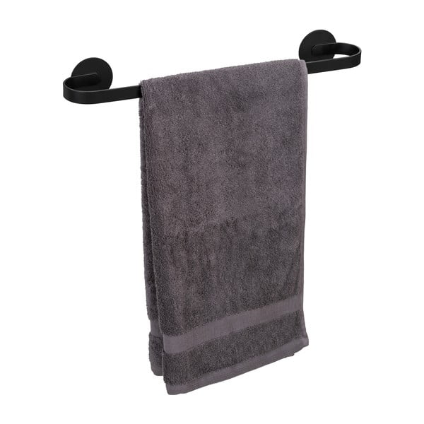 Matne čierny samodržiaci kovový držiak na uteráky Bivio – Wenko-image-4