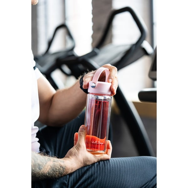 Ružová sklenená fľaša 350 ml Fuori – Vialli Design-image-4