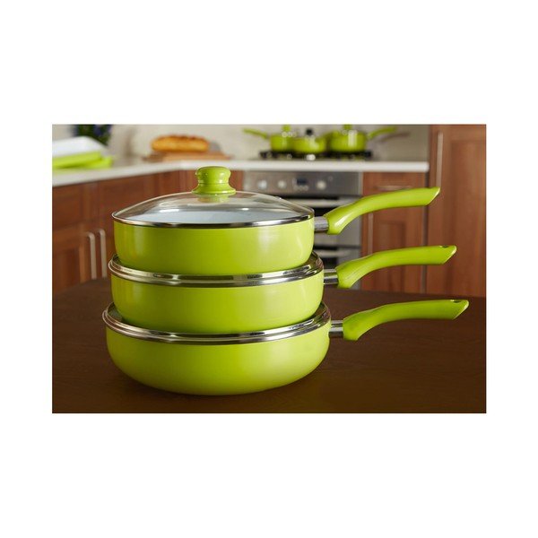 Zelená panvica s pokrievkou Premier Housewares, ⌀ 26 cm-image-1