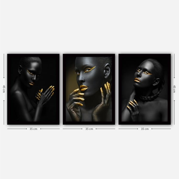 Obrazy v súprave 3 ks 35x45 cm – Wallity-image-2