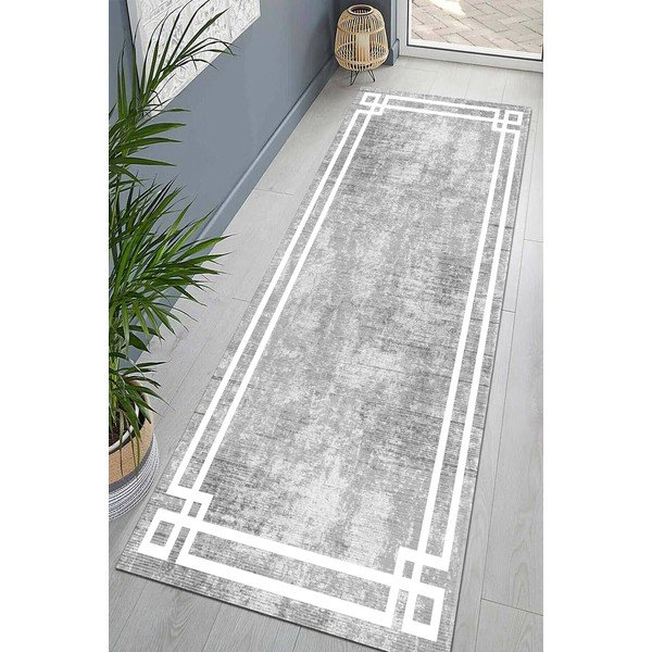 Sivý prateľný behúň 80x300 cm Mano – Vitaus-image-1