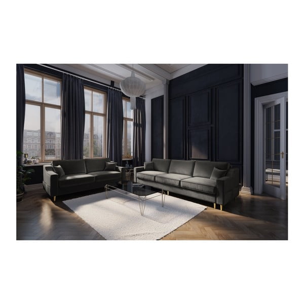 Tmavosivá dvojmiestna pohovka Mazzini Sofas Marigold-image-3