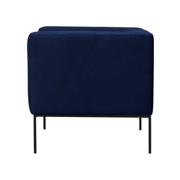 Tmavomodré zamatové kreslo Windsor & Co Sofas Neptune-image-3