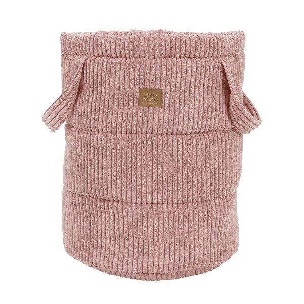Ružový látkový detský kôš na hračky ø 39x50 cm – Meowbaby