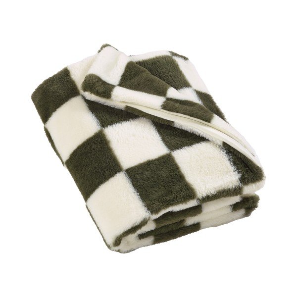 Biela/zelená deka 130x170 cm Cosy Soft Checkerboard – Catherine Lansfield
