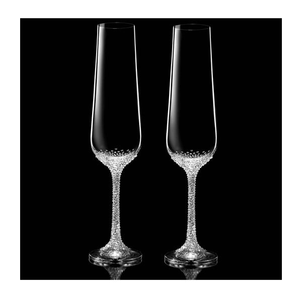 Sada 2 pohárov na šampanské Artemis so Swarovski Elements v luxusnom balení
