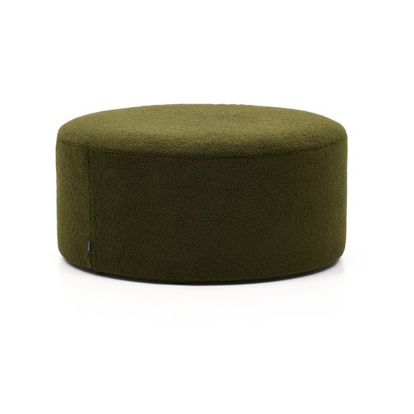 Zelený taburet z textílie buklé Kaeli – Kave Home