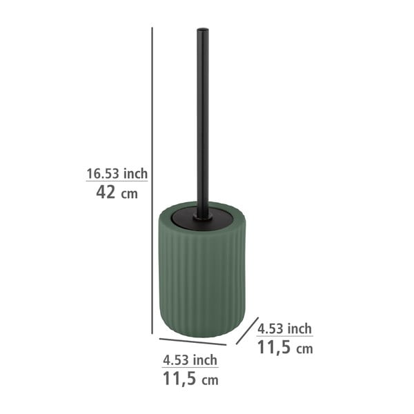 Zelená keramická toaletná kefa Wenko Belluno-image-1