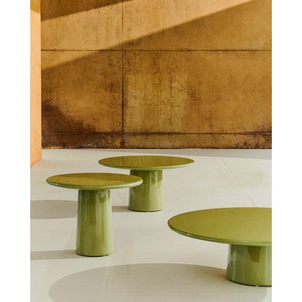 Betónový okrúhly Záhradný konferenčný stolík ø 85 cm Albanella – Kave Home-image-3