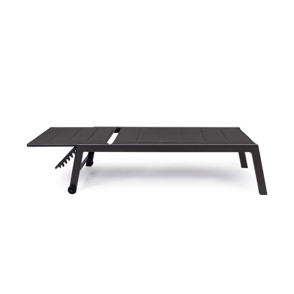 Antracitové kovové záhradné ležadlo Hilde   – Bizzotto-image-2