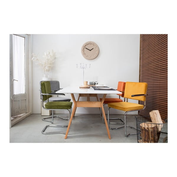 Čierne čalúnené jedálenské stoličky v súprave 2 ks s lakťovými opierkami/hojdacia – Zuiver-image-2