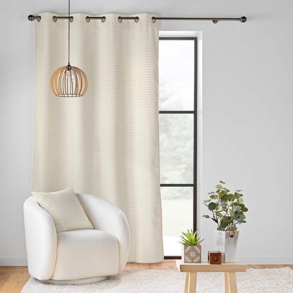 Béžový zamatový záves 140x260 cm Swing – douceur d'intérieur-image-3