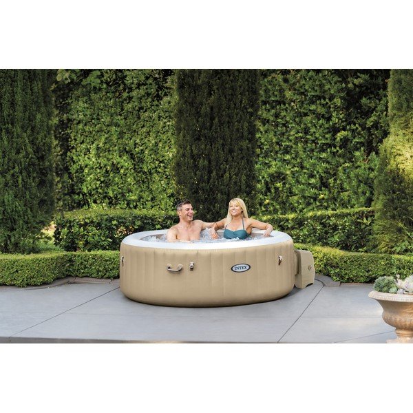 Nafukovacia vírivka pre 4 osoby ø 196 cm hĺbka 71 cm Bubble HWS – Intex-image-1