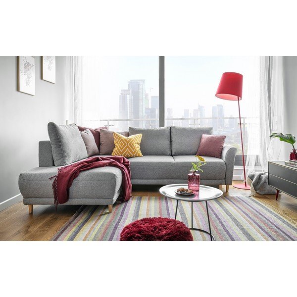 Svetlosivá rozkladacia rohová pohovka Miuform Lovely Annie, ľavý roh-image-1