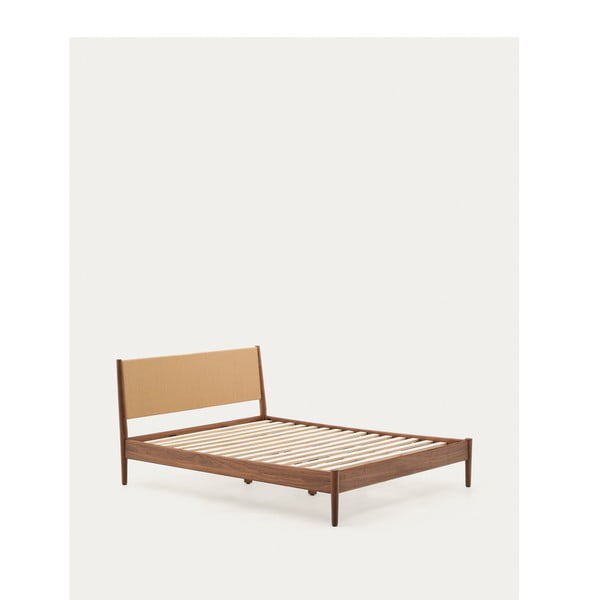 Tmavohnedá dvojlôžková posteľ s roštom 160x200 cm Elan – Kave Home-image-2