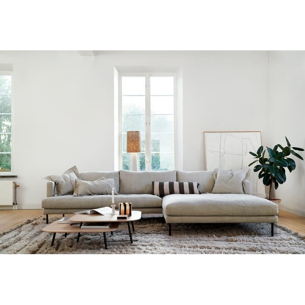 Krémovobiela rohová pohovka (pravý roh) Britt – Sits-image-3