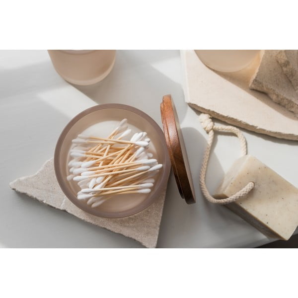 Béžový sklenený kúpeľňový organizér na vatové tampóny Modest – Mette Ditmer Denmark-image-3