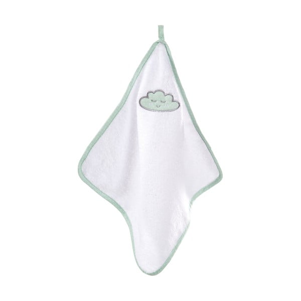 Biela bavlnená detská osuška s kapucňou 80x80 cm Happy Cloud – Roba-image-2