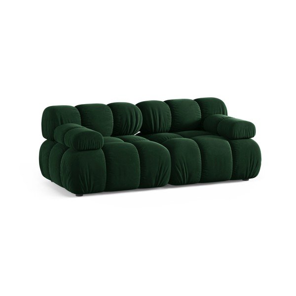 Tmavozelená zamatová pohovka 188 cm – Micadoni -image-1