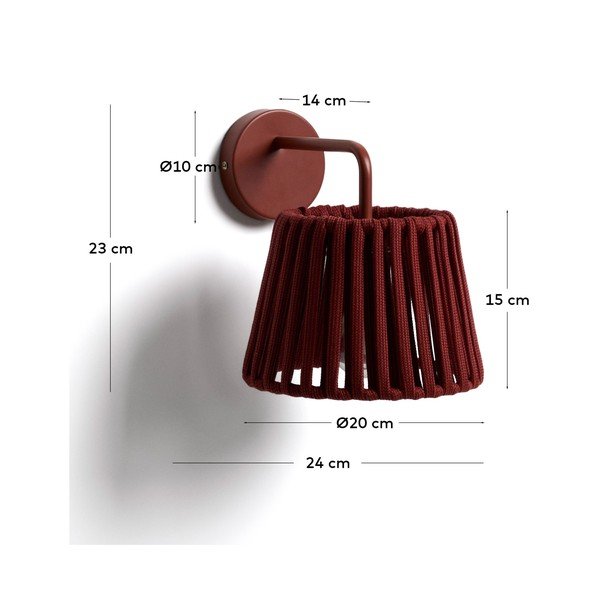 LED nástenné vonkajšie svietidlo so solárnym panelom (výška  23 cm) Aldet – Kave Home-image-4