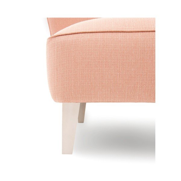 Svetloružové kreslo so svetlými nohami Vivonita Sandy-image-4