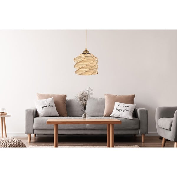 Svetlohnedé závesné svietidlo ø 20 cm – Opviq lights-image-1