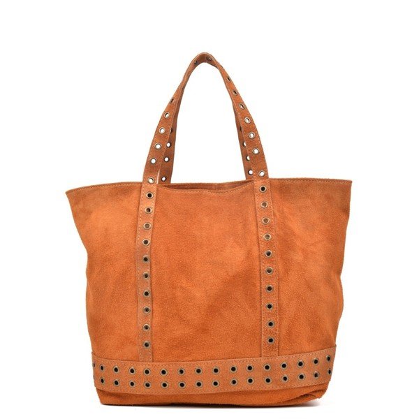 Koňakovohnedá kožená kabelka Luisa Vannini Sutra