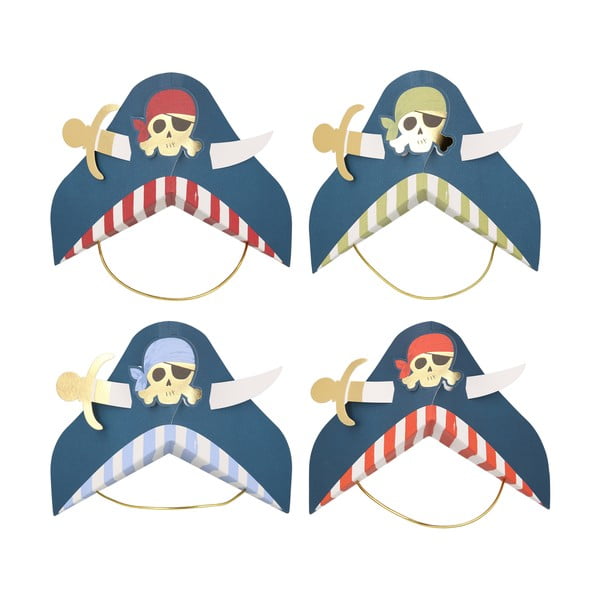 Papierové čiapky v súprave 8 ks Pirate – Meri Meri