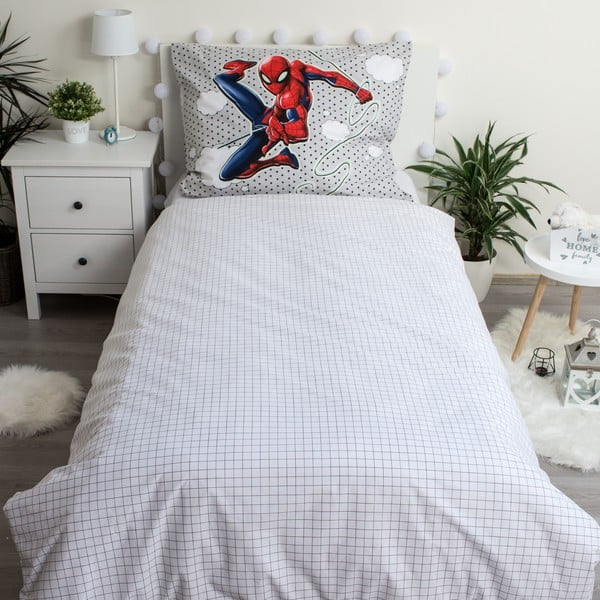 Bavlnené detské obliečky na jednolôžko so svietiacim efektom 140x200 cm Spiderman – Jerry Fabrics-image-2