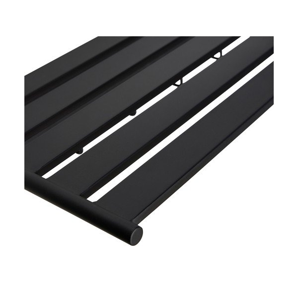 Čierny kovový nástenný vešiak s poličkou Fusion – Hübsch-image-2