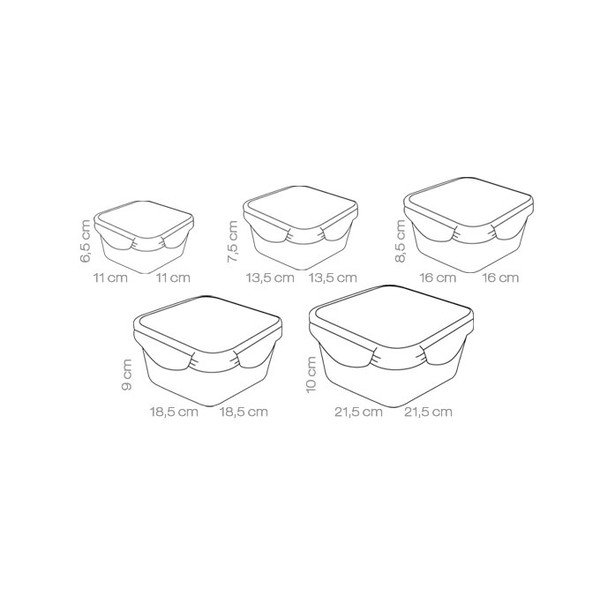Škatuľky na jedlo 5 ks Freshbox – Tescoma-image-2