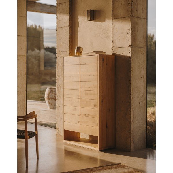 Skrinka v dekore duba v prírodnej farbe 100x163,5 cm Alguema – Kave Home-image-1