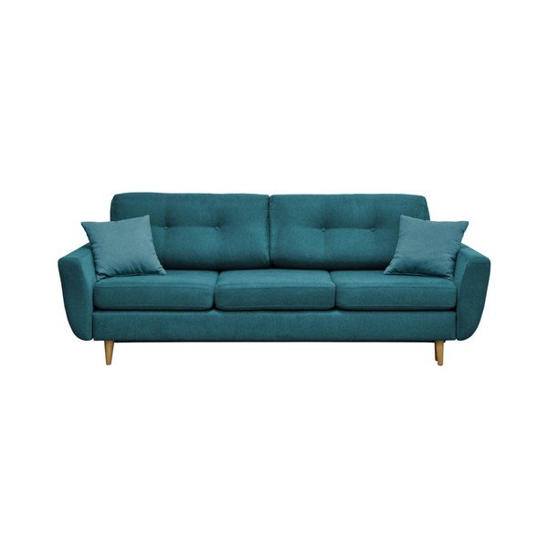 Tyrkysová rozkladacia pohovka so svetlými nohami Mazzini Sofas Roso-image-3