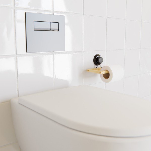 Bambusový samodržiaci držiak na toaletný papier Compactor Bestlock SPA-image-4